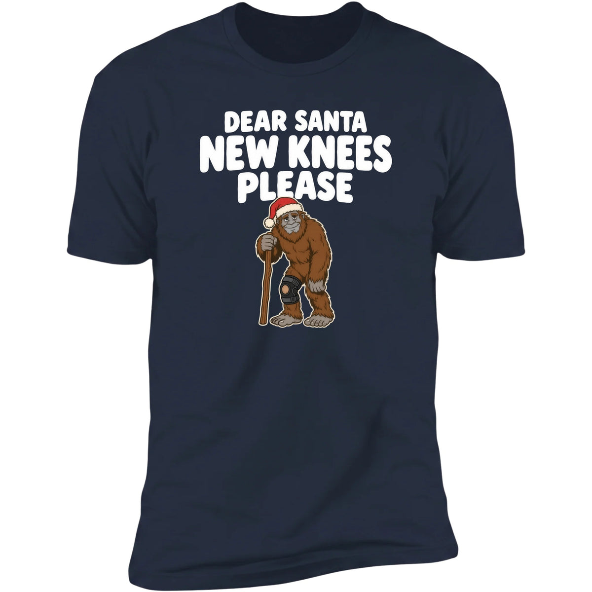 Dear Santa, New Knees Please tee, Navy