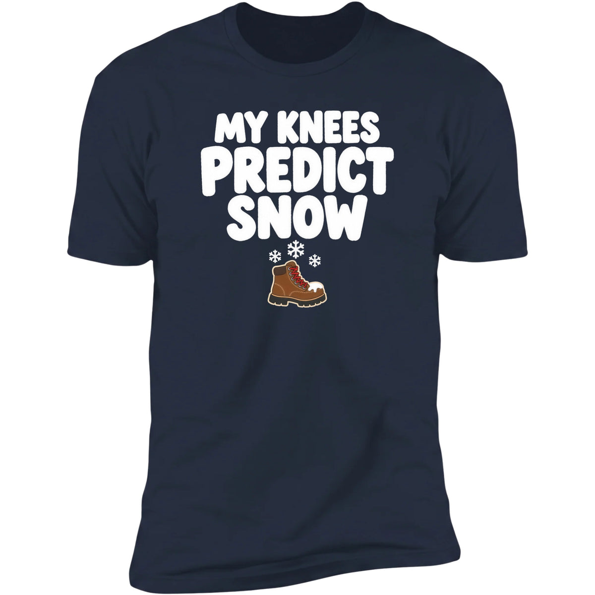 My Knees Predict Snow tee, Navy