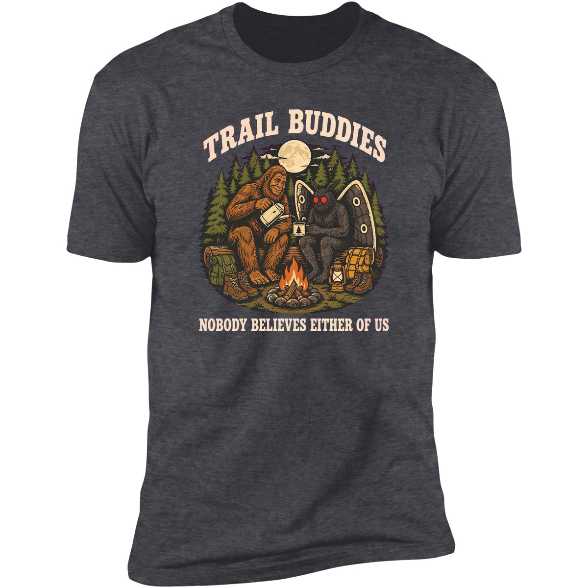 Trail Buddies tee in Dark Heather