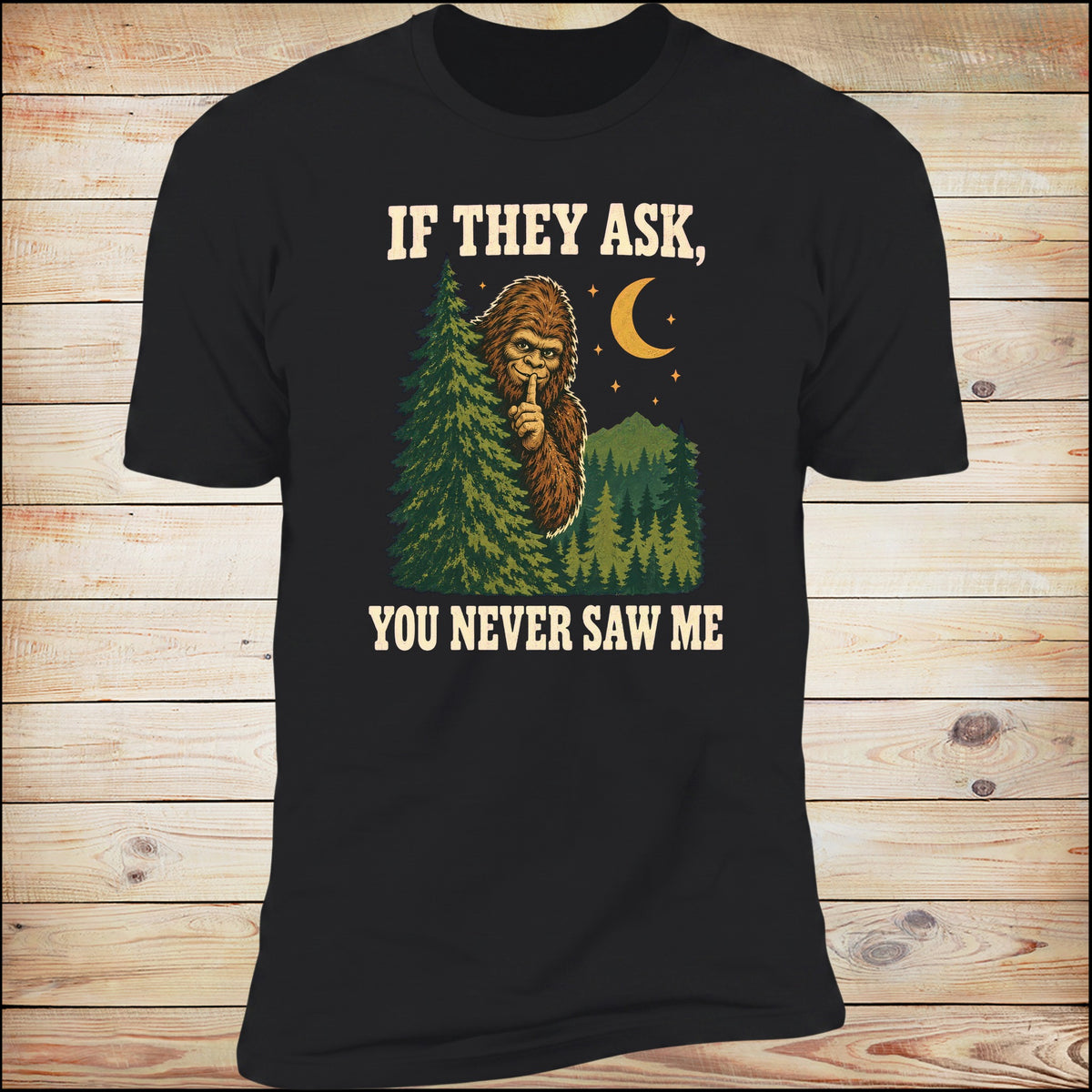 If They Ask, You Never Saw Me tee in Black
