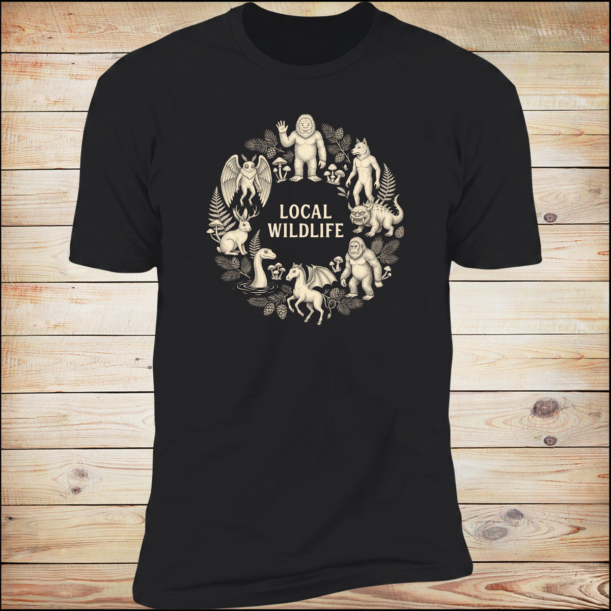 Local Wildlife tee in Black