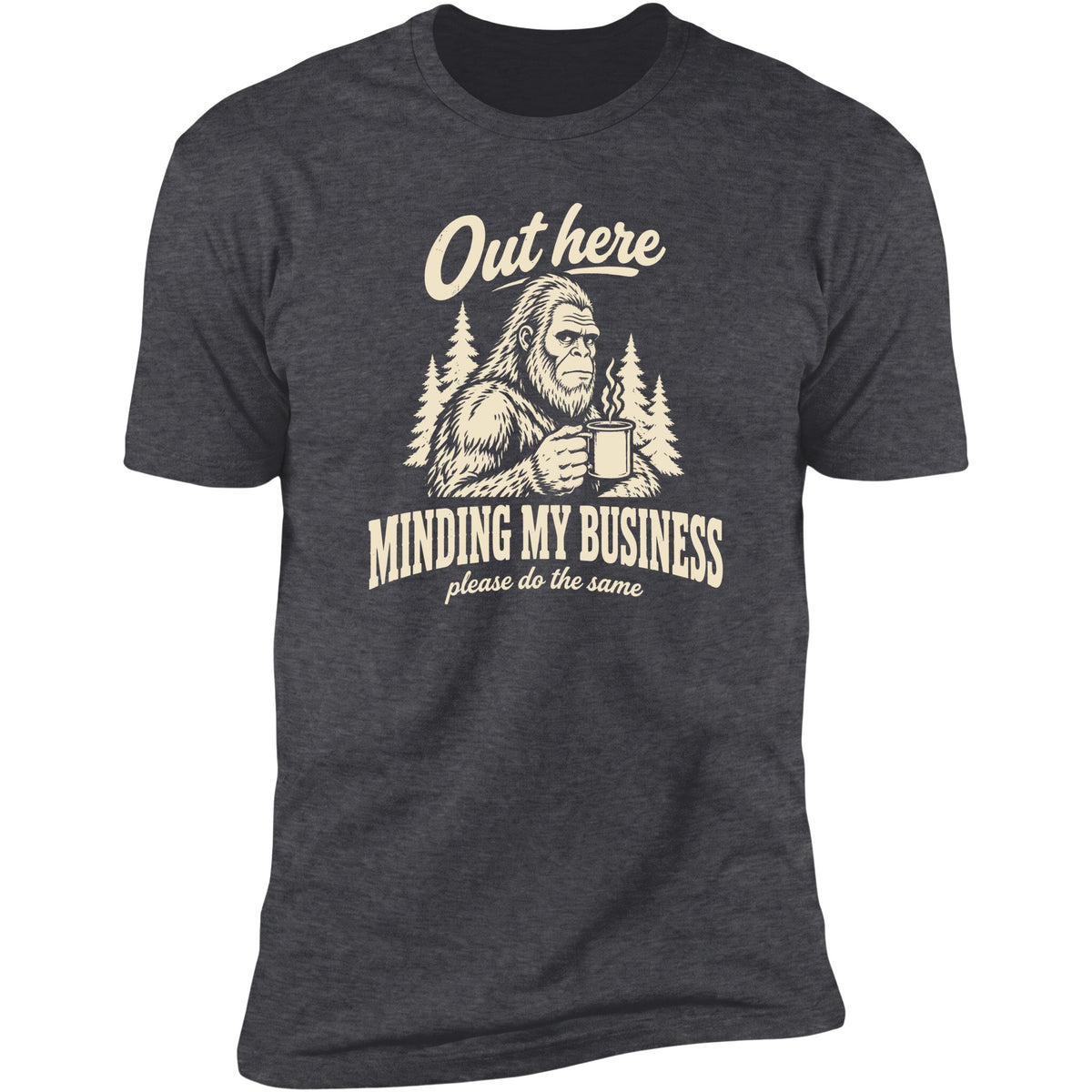 Out Here Minding My Business tee in Dark Heather