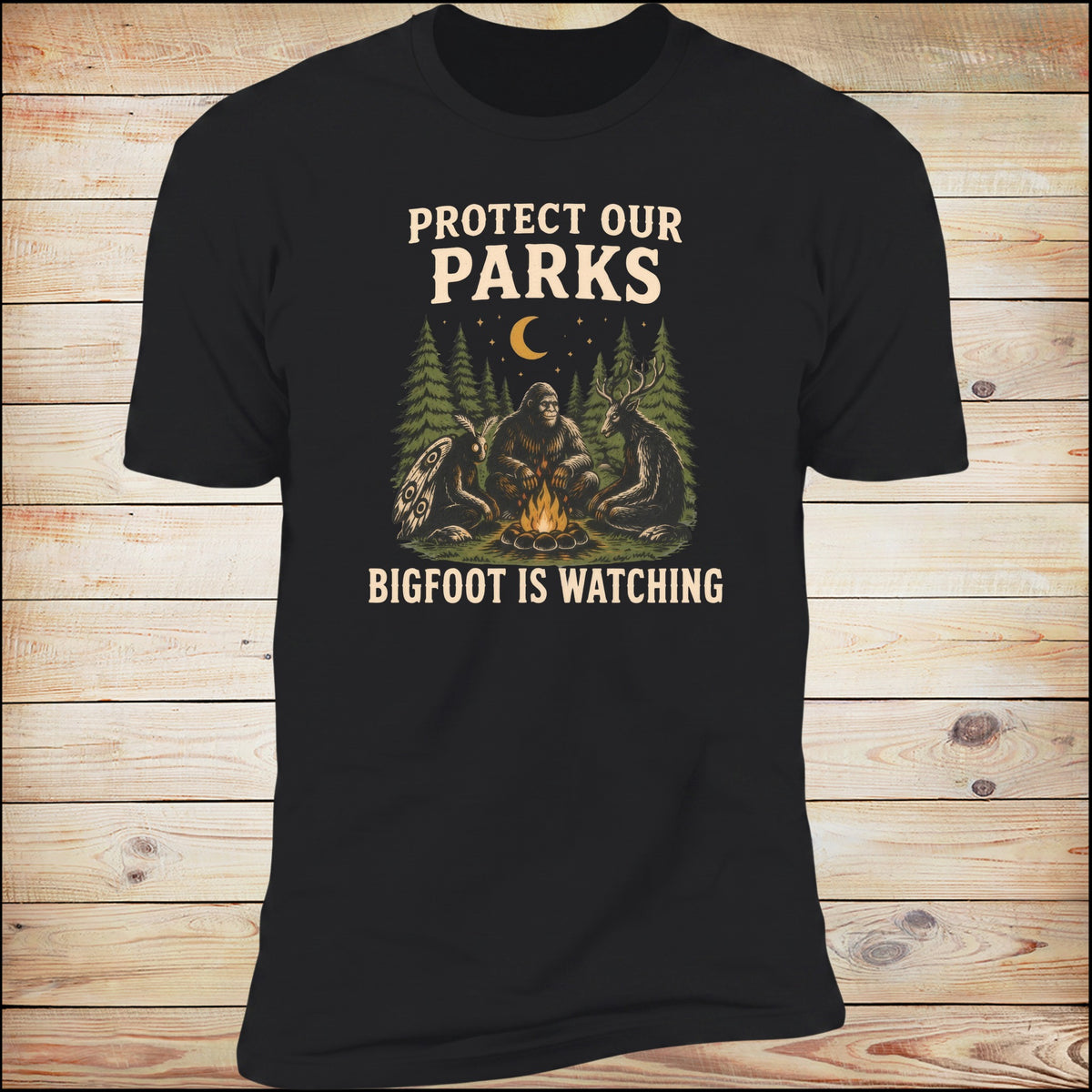 Protect Our Parks Bigfoot Is Watching | Unisex Tee