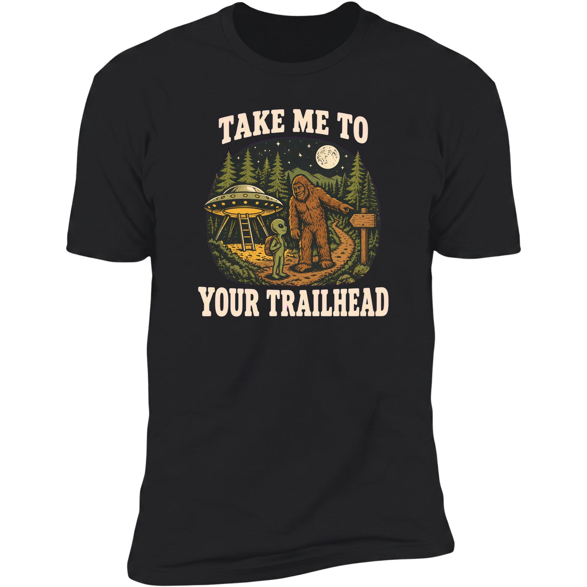 Take Me To Your Trailhead tee in Black