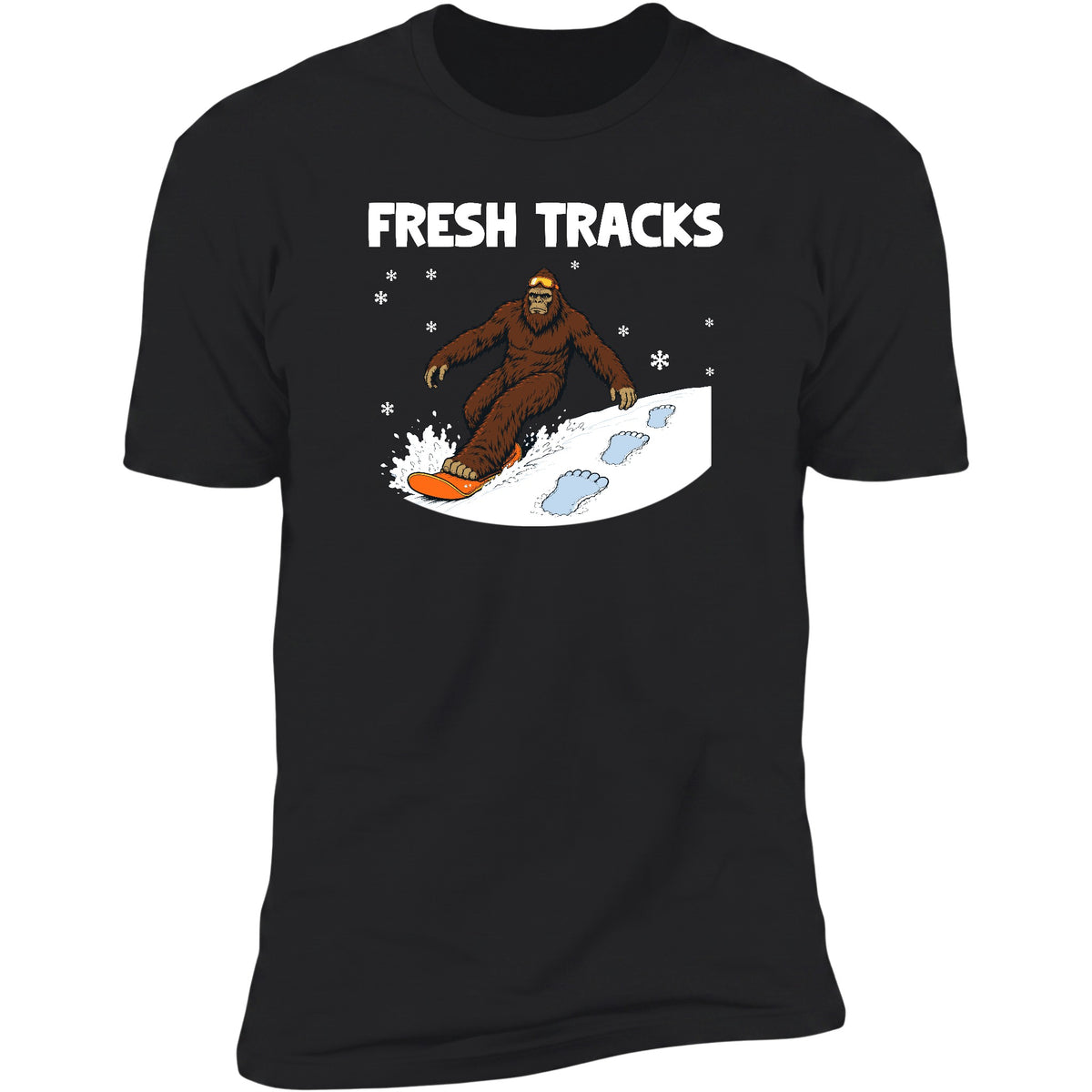 Fresh Tracks tee in Black