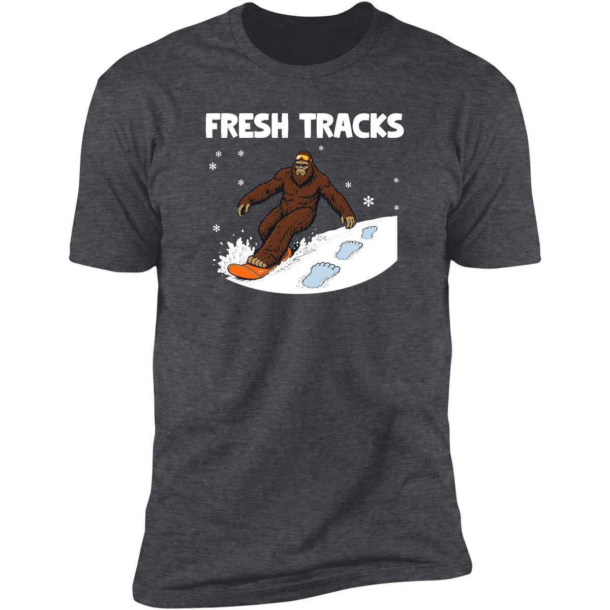 Fresh Tracks tee in Dark Heather