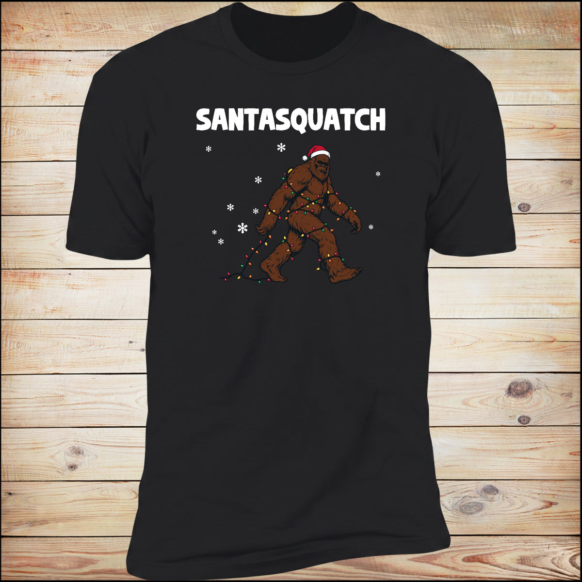 Santasquatch tee in black