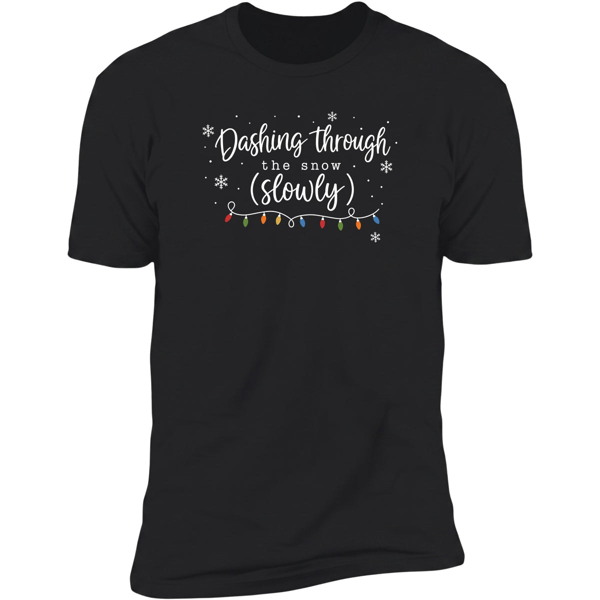 Dashing Through The Snow (Slowly) tee in Black