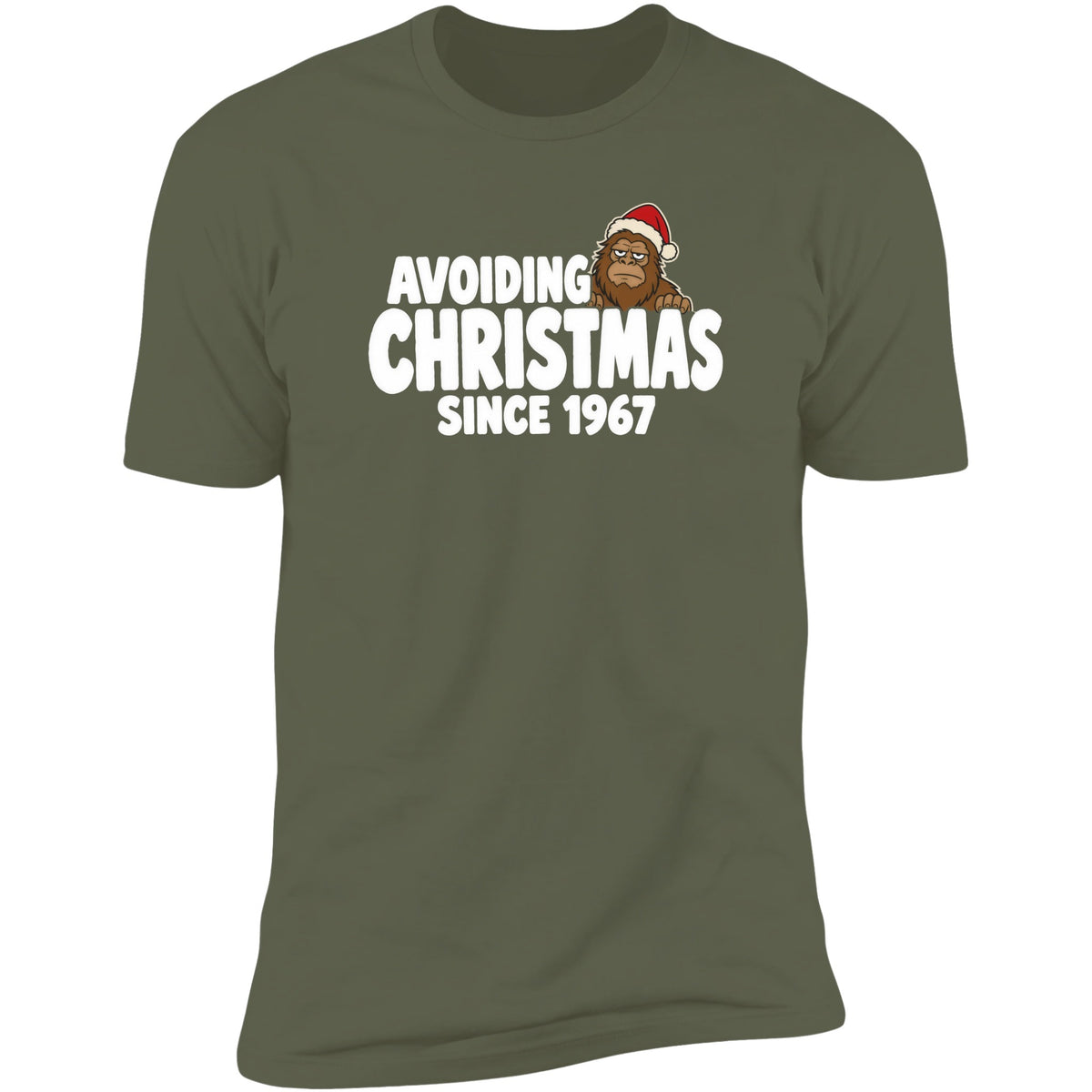 Avoiding Christmas Since 1967 tee, Military Green