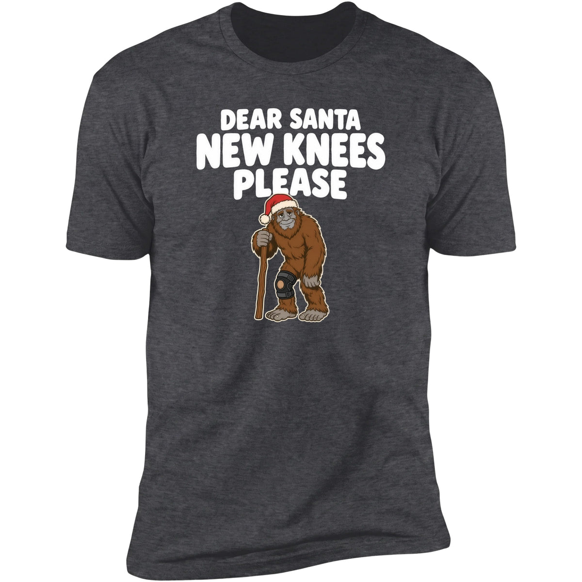 Dear Santa, New Knees Please tee, Dark Heather
