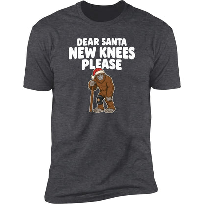 Dear Santa, New Knees Please tee, Dark Heather