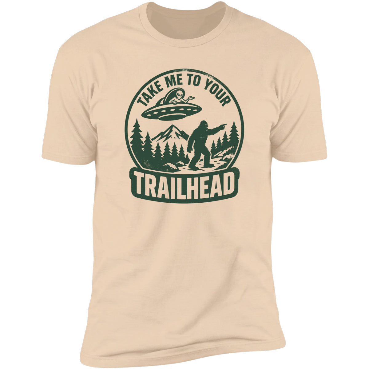 Take Me To Your Trailhead Badge tee in Natural
