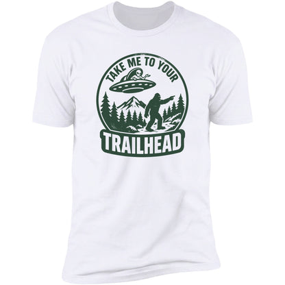 Take Me To Your Trailhead Badge tee in White
