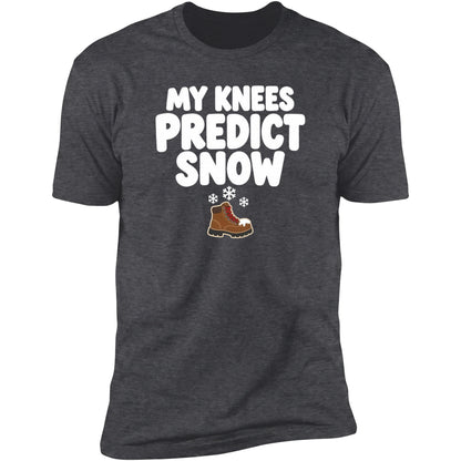 My Knees Predict Snow tee, Dark Heather