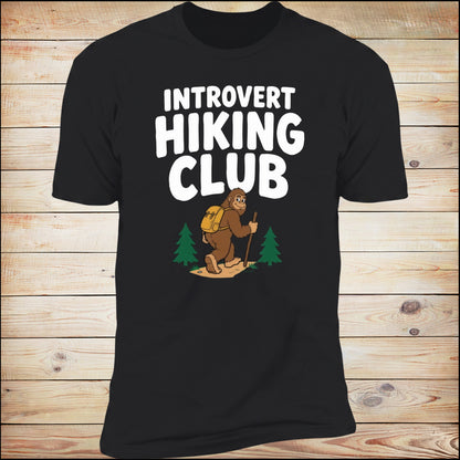 Introvert Hiking Club tee in Black
