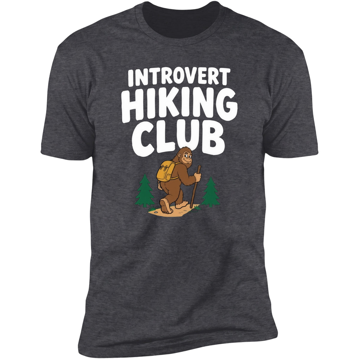 Introvert Hiking Club tee, Dark Heather