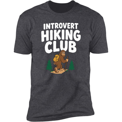 Introvert Hiking Club tee, Dark Heather