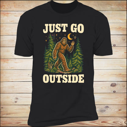 Just Go Outside tee in Black