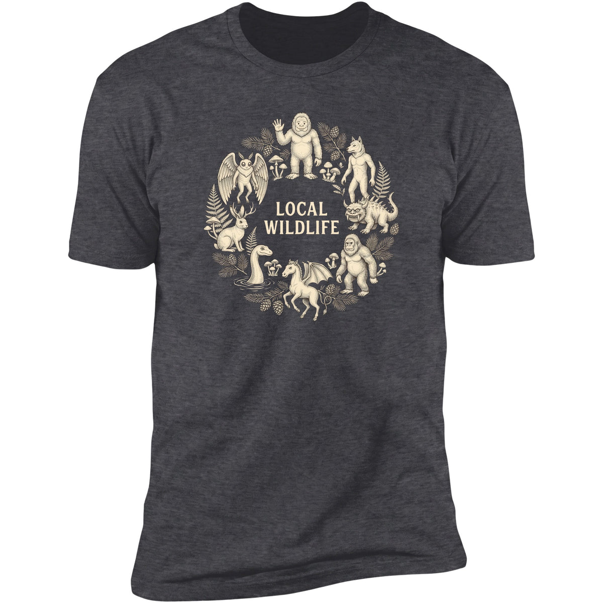 Local Wildlife tee, Dark Heather