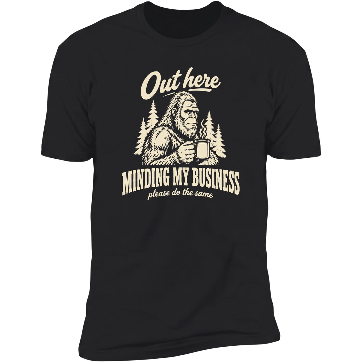 Out Here Minding My Business tee in Black