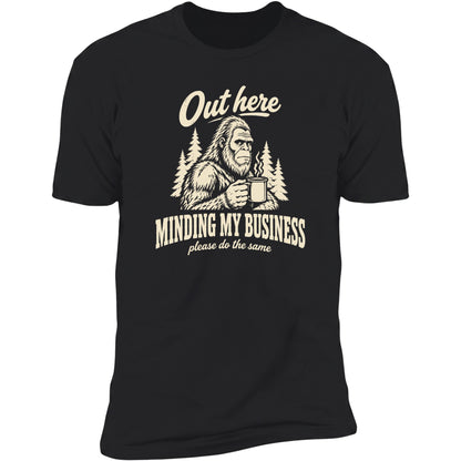 Out Here Minding My Business tee in Black