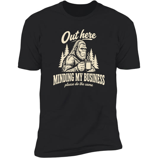 Out Here Minding My Business tee in Black