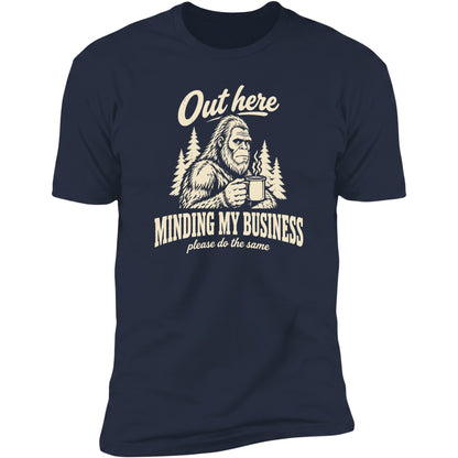 Out Here Minding My Business tee in Navy