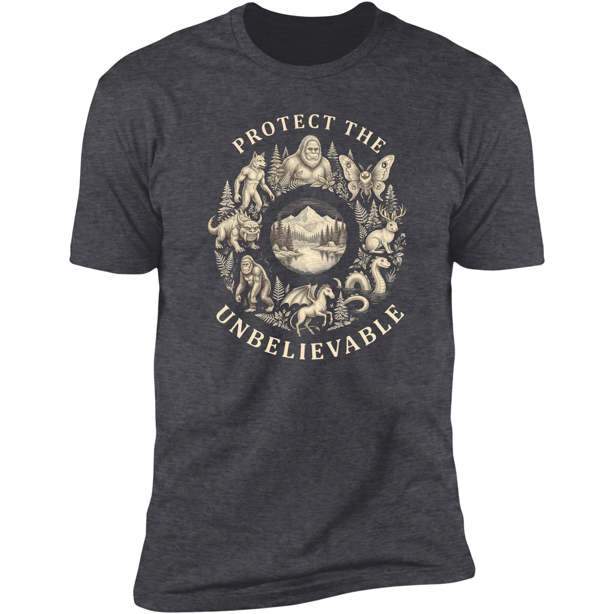 Protect The Unbelievable tee, Dark Heather