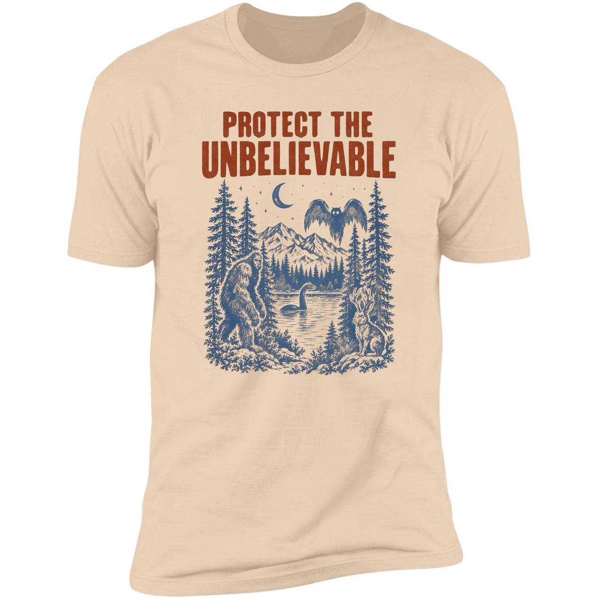 Protect The Unbelievable retro tee, Natural