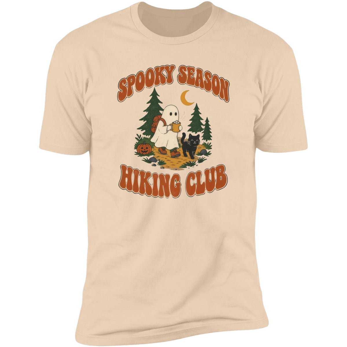 Spooky Season Hiking Club tee in Natural