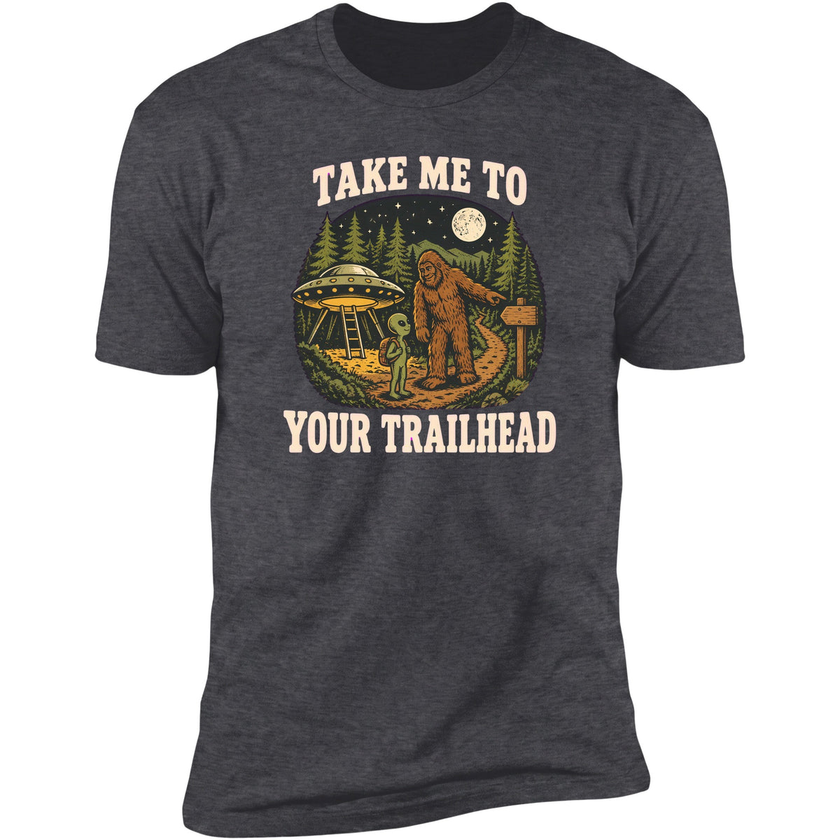 Take Me To Your Trailhead tee in Dark Heather