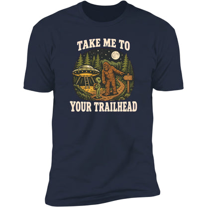 Take Me To Your Trailhead tee in Navy