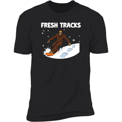 Fresh Tracks tee in Black