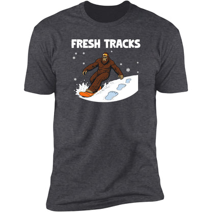 Fresh Tracks tee in Dark Heather