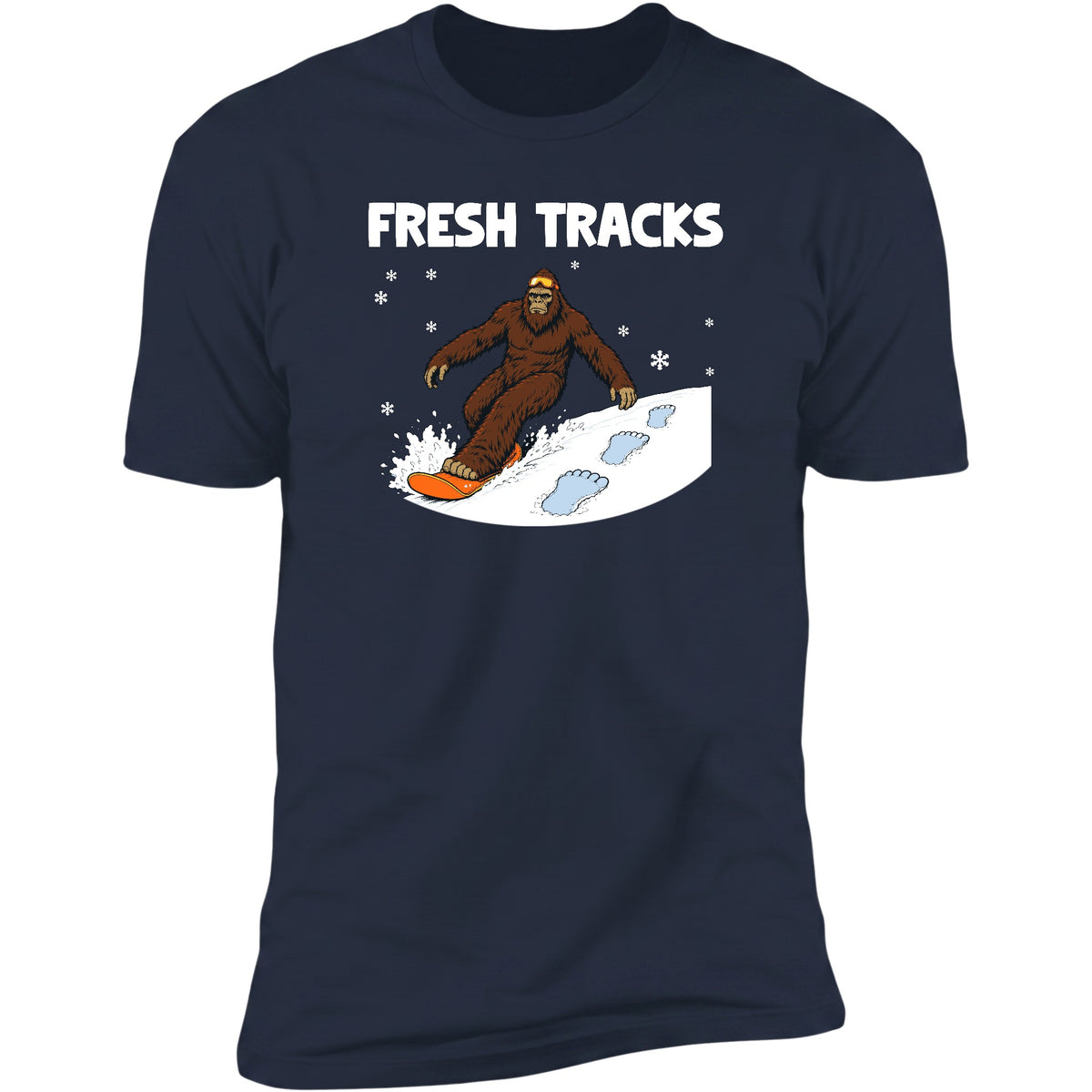 Fresh Tracks tee in Navy