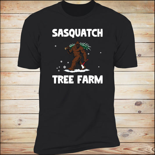 Sasquatch Tree Farm tee in black