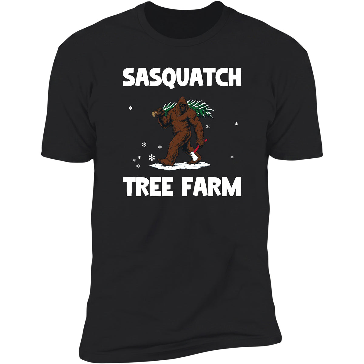 Sasquatch Tree Farm tee in Black
