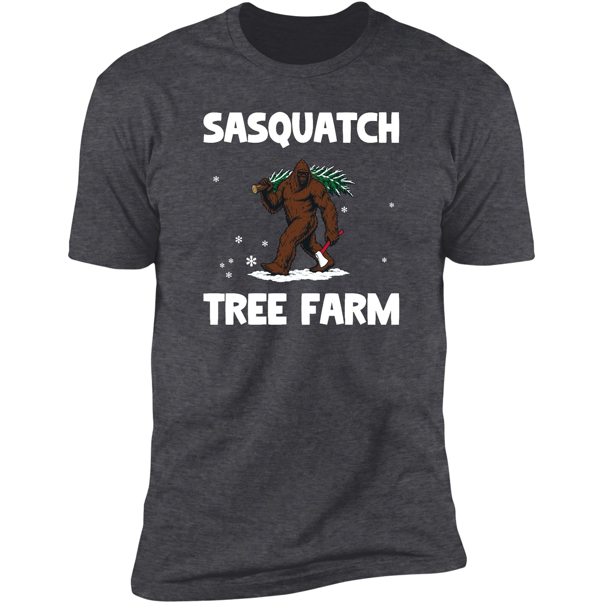 Sasquatch Tree Farm tee in Dark Heather