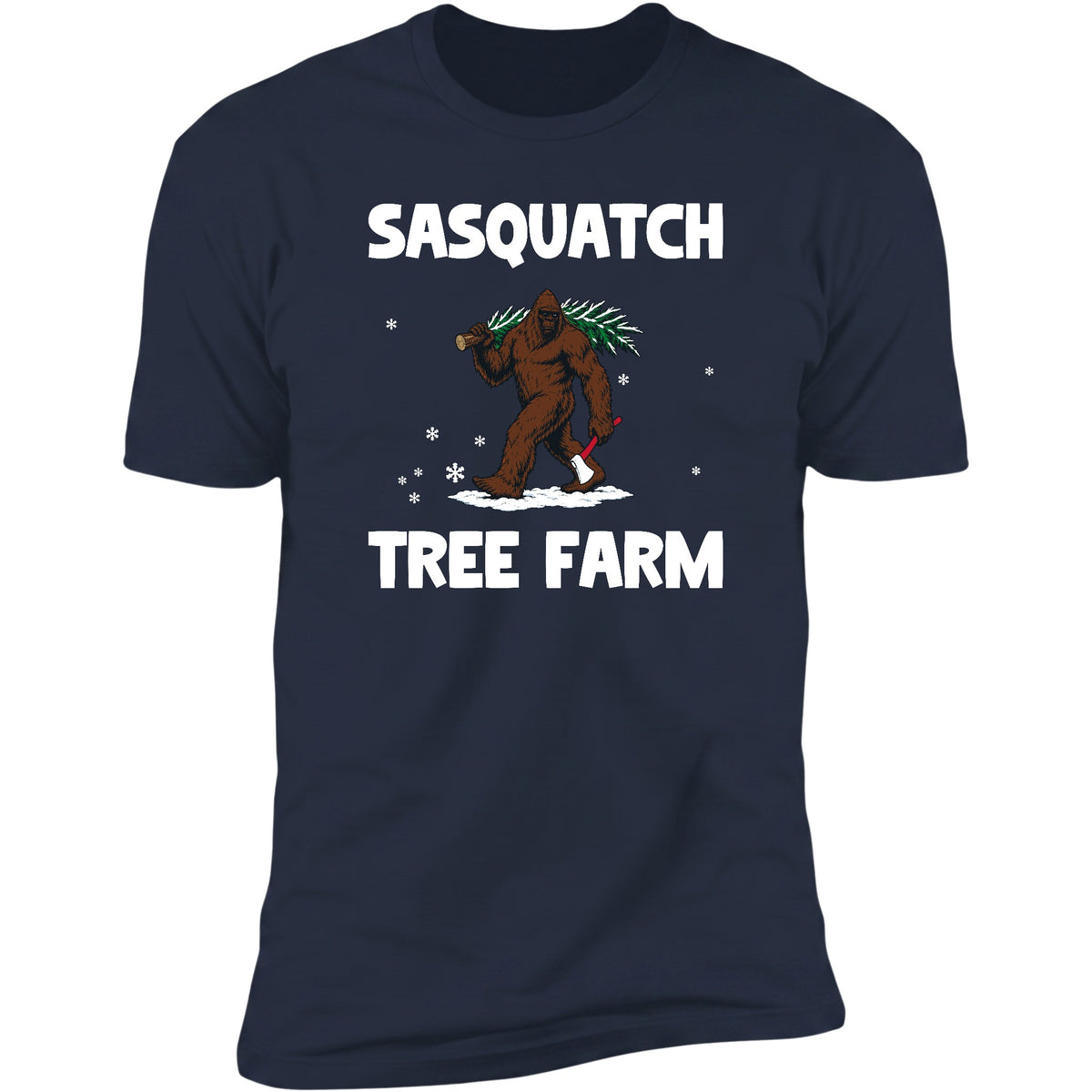 Sasquatch Tree Farm tee in Navy