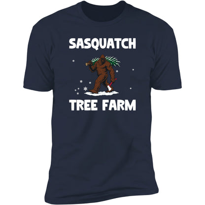 Sasquatch Tree Farm tee in Navy