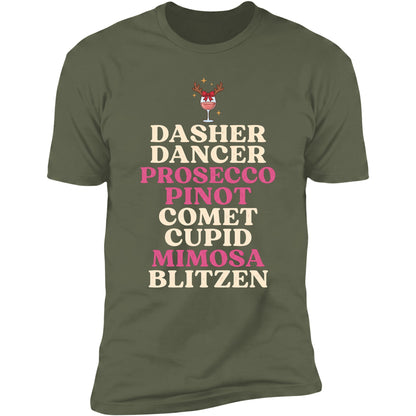 Dasher Dancer Prosecco Pinot tee in Military Green