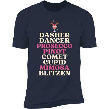 Dasher Dancer Prosecco Pinot tee in Navy