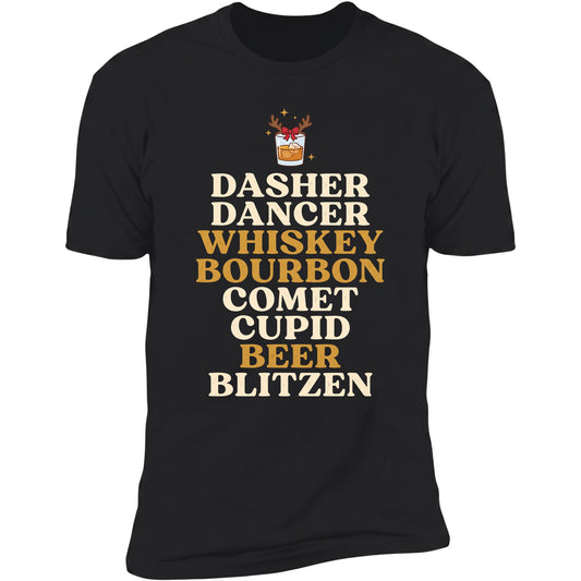 Dasher Dancer Whiskey Bourbon tee in Black
