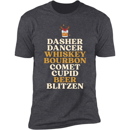 Dasher Dancer Whiskey Bourbon tee in Dark Heather