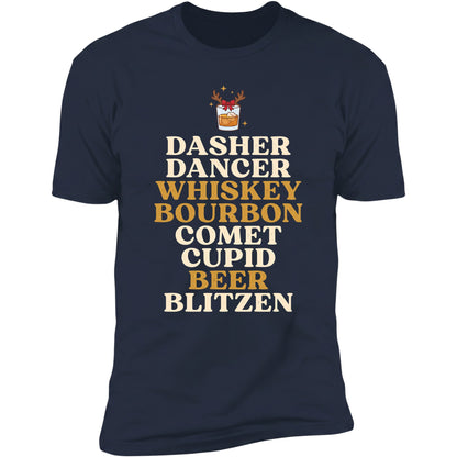 Dasher Dancer Whiskey Bourbon tee in Navy